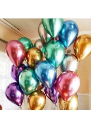 Generic 50/Set Multi Color Foil Balloon Party Supplies Banner Paper Garland For Happy Birthday Decoration Kids Baby Air Wedding Metallic Balloons