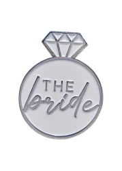 Hen Weekend Silver Enamel Bride Hen Party Badge