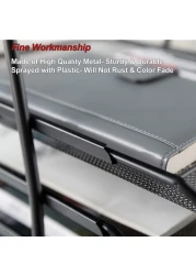 Generic Stackable Document Tray, 4-Tier Sliding Drawer Case File Rack Desk Stationery Holder Organizer Wide Entry Stacking Sorter For Office Home, Black