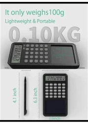 12 Digit LCD Display Desk Calculator with notepad, Mute Portable Desktop Calculator,Basic Calculator for Office Business and Home