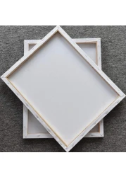 Generic 6Pcs Stretched White Blank Canvas For Painting Drawing 20X30cm