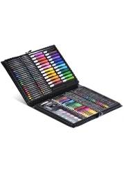 Generic 168Pcs Drawing Pen Art Set Kit Painting Sketching Color Pencils Crayon Oil Pastel Water Color Glue With Case For Children Kids