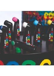 POSCA - Uni Mitsubishi Pencil - MOP'R Marker - Round Tip XXL 3-19 mm - Ergonomic Shape, Semi-Rigid Body - Water-Based Paint Marker - All Holder - Light Blue