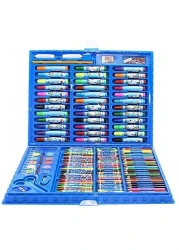 Generic Drawing Set, Art Set, 150 Pieces, Includes Drawing Wax, Crayons, Watercolour Pen, Paintng Oil Pastel And Accessories (Black)