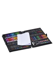 Generic-168pcs Drawing Pen Art Set Kit Painting Sketching Color Pencils Crayon Oil Pastel Water Color Glue with Case for Children Kids