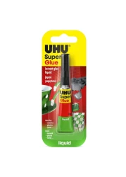 يو أيتش يو جل صمغ فائق 2 غرام قطعتين مع غراء سائل فائق شفاف 3 غرام قطعتين