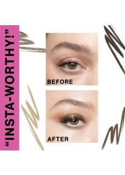 wet n wild Ultimate Eyebrow Retractable Definer Pencil, Dark Brown, Dual-Sided, Fine Tip, Shapes, Defines, Fills Brows Makeup (Pack of 2)