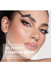 Soap Brows Kit,2Pcs/Set Eyebrow Freeze Styling Wax,Waterproof Long-lasting Eyebrows Enhancer Shaping Clear Tint Gel, Eye Brow Makeup Balm Pomade Cosmetics (2pc 04#)