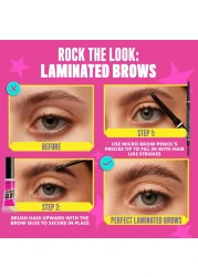 NYX PROFESSIONAL MAKEUPMicro Brow Pencil Ash Brown Brow Glue Clear 2Pack Bundle