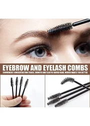 Set Of 2 Eyebrow Stamp Stencil Kit 10PCS One Step Eyebrow Shaping Kit 2 Brushes Professional Brow Powder Waterproof LongLasting Professional Makeup Medium Brown Dark Brown