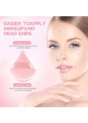 8 Pieces Triangle Powder Puff Face Soft Triangle Makeup Puff Velour Cosmetic Foundation Blender Sponge Beauty Makeup Tools