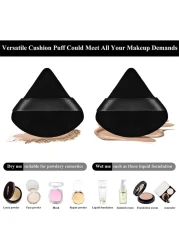 55 Powder Puff Makeup Sponge Blender Beauty Face Triangle Makeup Cosmetic PuffLatextfree Makeup Wedge Foundation Sponge Blender to Make Up ToolsApplicator Sponges black