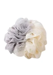 2 Packed Soft Bath Sponge With Shower Mesh Foaming Loofah Exfoliating Scrubber For Body And Face With Premium Multicolour Look