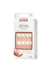Kiss Salon Acrylic Nude French Nails KAN01 64266 28 PCS