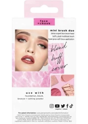 Real Techniques Mini Brush Duo For Foundation Blush 2 Piece Set