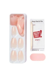 Kiss Impress Colour Press-On Manicure Coffin Shape False Nails 86735 Medium Serendipity 30 PCS