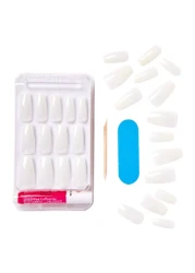 كيس صالون ناتشورلز أظافر إصطناعية - أبيض 28 قطعة KSN07C