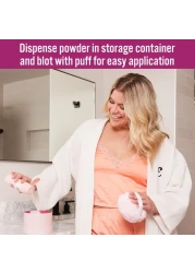 Comfort Powder Puff Large Powder Puff for Body Powder Applicator with Storage Container Compatible with Womens TalcFreePowder Sold Separately