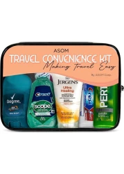 Asom Toiletry Travel Convenience Kit Prefilled Personal Care TSA Approved Toiletries Hygiene Traveling Essentials 20 Piece Accessories Set Unisex TravelSize Toiletries Kits