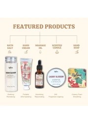 Gifts for Women BFFLOVE Gift Set for Women 5pcs Cherry Blossom Spa Set Birthday Gifts for Women with Massage Oil Scented Candle Bath Salts Hand Cream Mothers Day Gifts