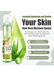Aloe Vera Spray for Face, Body &amp; Hair 2 Pack 4.22 Fl oz. each Face Mist Hydrating Spray Lotion with Pure Aloe Vera Gel After Sun Lotion