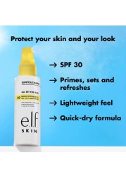 elf SKIN All Set For Sun SPF 45 Setting Spray With SPF 45 For LongLasting Makeup Weightless NonGreasy Formula Vegan CrueltyFree Packaging May Vary