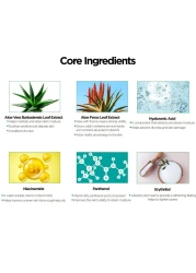 Organic Aloe Vera Soothing Gel Natural Moisturizer for Skin and Hair Effective for Sunburns Razor Burns NonGreasy Formula DIY Skincare Made in Korea Pouch Type1Pack