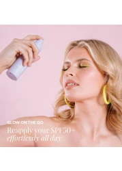 Naked SundaysSPF50 Hydrating Glow Mist 75ml Daily Face Sunscreen Spray SPF Face Spray Sunscreen Spray for Face Face Mist Sunscreen