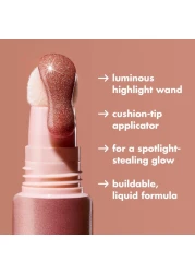 elf Halo Glow Highlight Beauty Wand Liquid Highlighter Wand For Luminous Glowing Skin Buildable Formula Vegan CrueltyfreeChampagne Campaign