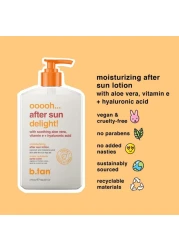 BTAN After Sun Lotion Ooooh Aftersun Delight Aloe Vera Hyaluronic Acid Sun Burn Skin Relief Moisturizing Body Cream 16 Fl oz