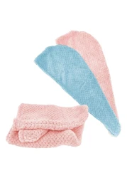 كاسالفي منشفة شعر بتصميم توربان مع إغلاق بزر