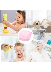 Marrkhor Silicone Body Brush Shower Scrubber With Shower Gel Dispenser Function,Soft Silicone Bath Massage Body Brush,Shower Loofah Brush