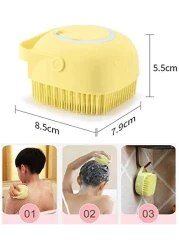 Marrkhor Silicone Shower Brush Body Brush Massage Exfoliating Bath Shower Brush With Soap Dispenser For Children Men Women 3Pcs