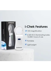 iChek by Avenova An Illuminated Magnifying Eyelid Eyelash Mirror for Blepharitis Chalazion Styes Dry Eyes Contact Lenses and Lash Extensions
