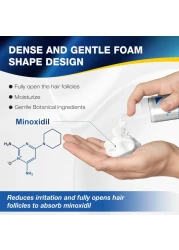 5% Minoxidil for Men Foam Hair Growth - Minoxidil Foam Hair Regrowth Treatment for Men, Topical Minoxidil Hair Loss Treatments for Men, Extra Strength Thicker &amp; Fuller Hair, 1 Month Supply, 2.11 oz