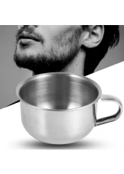 Asixx Soap Bowl, Shaving Bowl, Stainless Steel Shaving Bowl Shaving Soap Mug Shaving Bowl Cup Cleansing Foam Tool for Shaving Cream, Soap or Brush