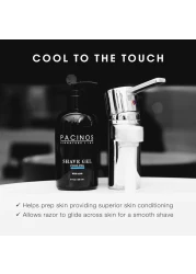 Pacinos Shave Gel - Cooling Gel with Aloe Vera - Moisturizing Mens Shaving Gel - 8 Fl. Oz