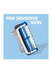 Gillette Skinguard Sensitive Blade Refills Blue 4 PCS