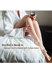 Vintage Tradition Beef Tallow All Purpose Balm Healing Hydrating Mens Skin Care Salve Replaces Body Lotion Hand Cream More Essential Oil Olive Oil and GrassFed Tallow 2 fl oz