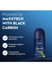 نيفيا للرجال مزيل عرق ديب إكستريم ماكس تك ببكرة دوارة 50 ملل