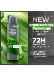 Dove Men+Care Antiperspirant Deodorant Body Spray Extra Fresh Citrus Scent 150ml Pack of 2