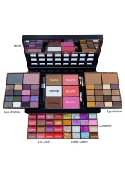 All in One Makeup Kit for Women Full Kit 74 Colors Professional Makeup Gift Set Include 36 Eyeshadow 16 Lip Gloss 12 Glitter Cream 4 Concealer 3 Blusher 2 Highlight and Contour 1 Bronzer