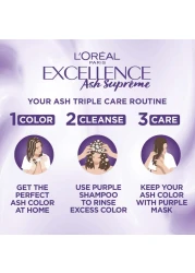 L'Oreal Paris Excellence Ash Supreme Permanent Hair Colour 9.12 Cool Pearl Very Light Blond