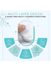 RNeu Premium Turkish Cotton Rounds 400 Count Stitched Waffle Textured 100 Pure Natural Cotton Pads for Face Hypoallergenic Makeup Remover 4 Pack of 100