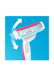 جيليت سيمبلي فينوس 3 بلس ماكينة حلاقة قابلة للاستعمال مرة واحدة 6 ماكينات حلاقة - وردي