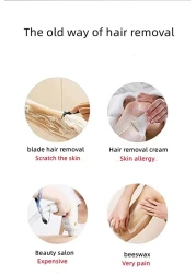 2022 New Bleame Crystal Hair Eraser,Magic Crystal Hair Removal,Exfoliation Painless Hair Removal Tool for Men & Women,Soft Smooth Silky Skin, Full Body Hair Removal, Blue