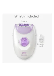 Braun Silk-Epil 3 Epilator SE 3000 White And Purple