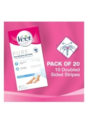 Veet Pure Legs And Body Wax Strips White 20 PCS