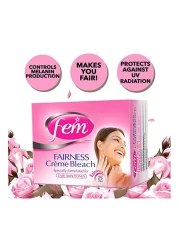 Fem Apple And Peach Fairness Cream Bleach Pink 50g