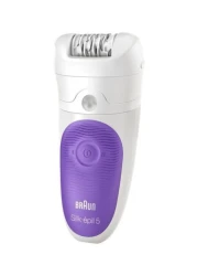 Braun - Silk-Epil Wet And Dry Cordless Epilator White/Purple